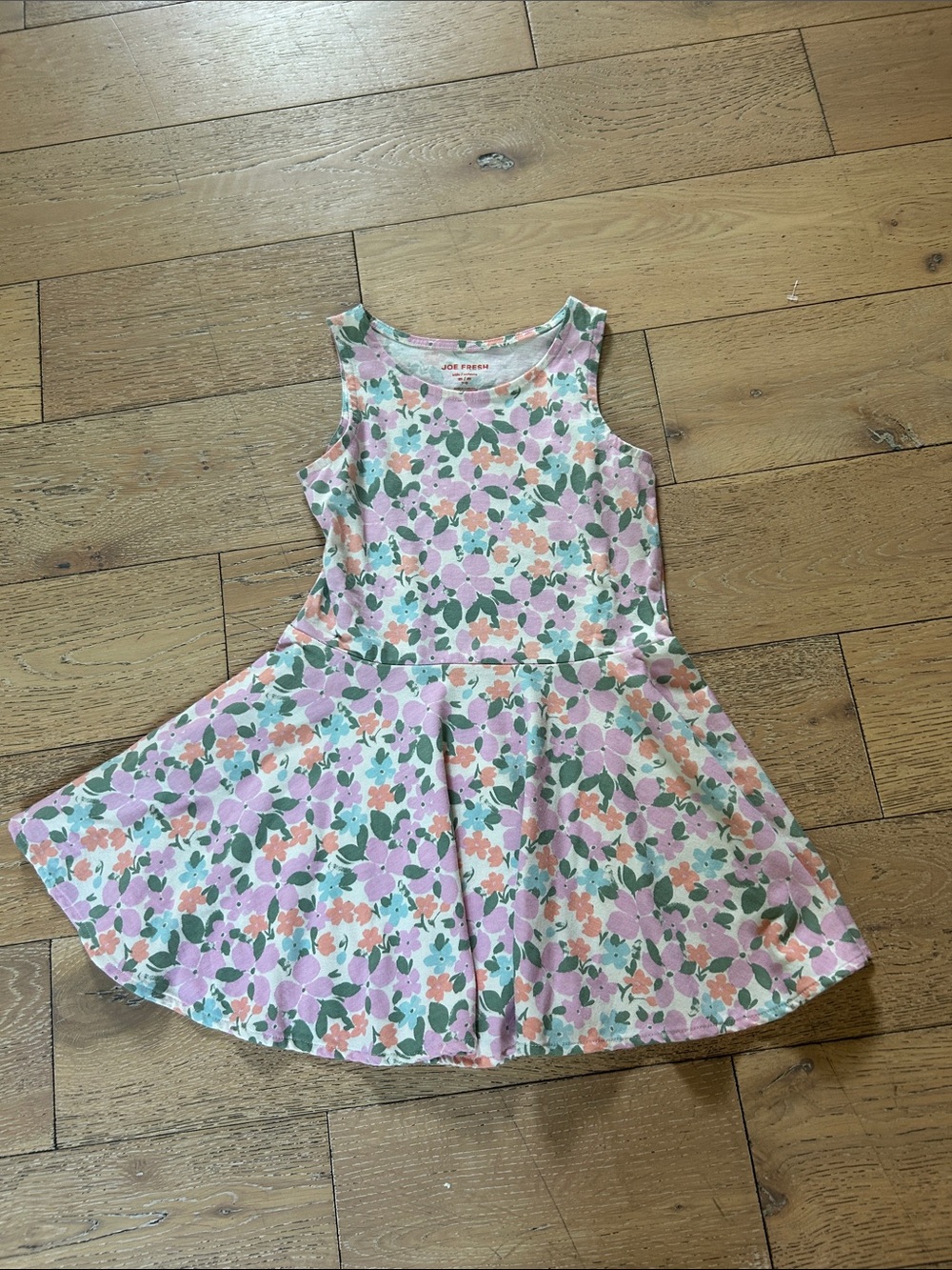 Girls' Pink Floral Tank Dress
